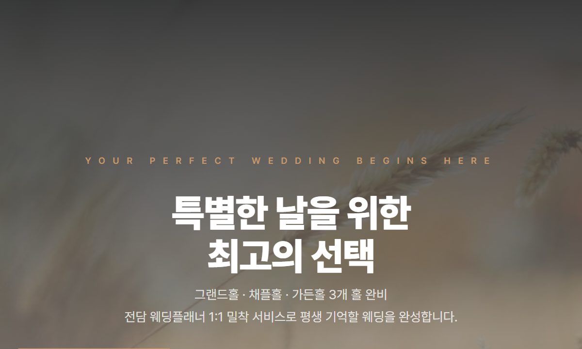 웨딩홀 · 예식장 미리보기